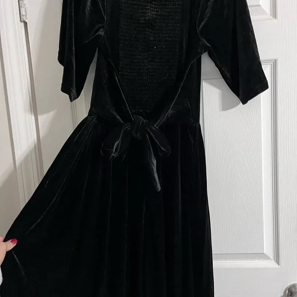 Ivy City Co Black Velvet Jumpsuit - Picture 4 of 4